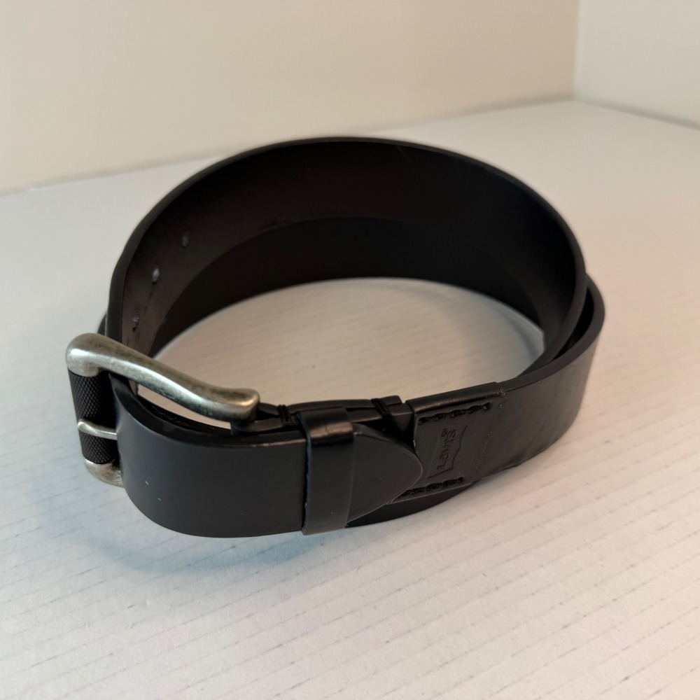 Levi's Black Leather Western Urban Cowboy‎ Belt Men's 40